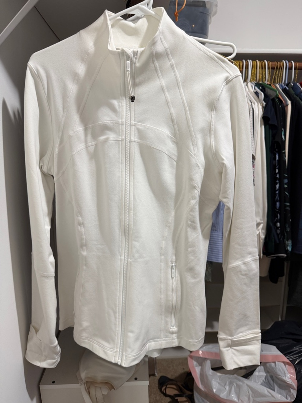 lululemon athletica DEFINE White Full-Zip Athletic Jacket